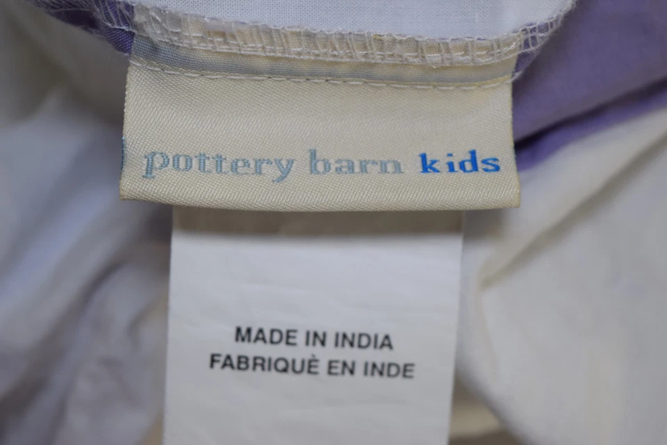 Funda nórdica Pottery Barn Kids CLÁSICA doble púrpura lavanda rayas anchas Foto 3 de 4