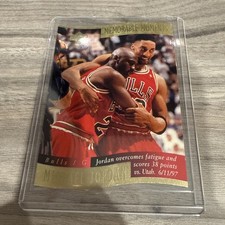 1997 Upper Deck Memorable Moments Michael Jordan Card #1 of 10 Gold Foil