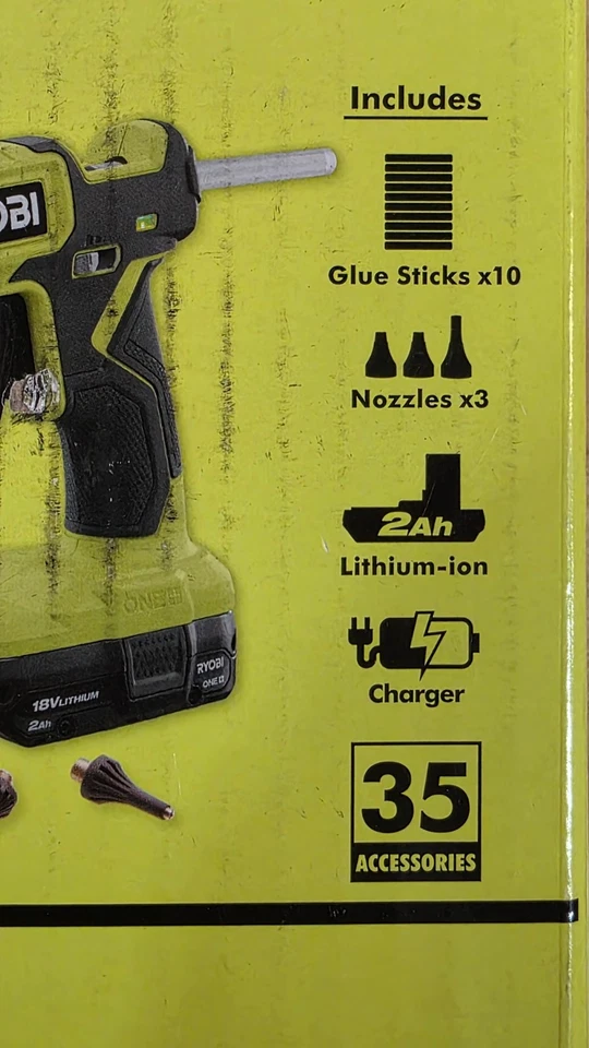 RYOBI 18V 2- Tool Combo Kit w/ Rotary Tool Station, Dual Temp Hot Glue Gun Set - Image 4 of 4