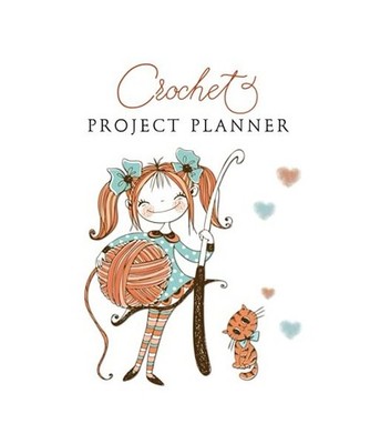 Crochet Project Planner: [Girl with Crochet Hook and Cat], Corner, Crojo