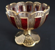 Nachtmann Kristall Anbietschale Glas aus der Serie * Byzanz * 24K Gold