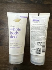2: Dove Whole Body Deo Cream Coconut & Vanilla 2.5 oz Invisible Ships Free!