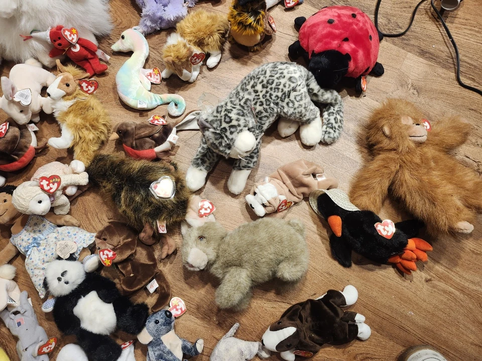 Ty Beanie Babies Lot Of 55 All have tags HUGE BUNDLE ! large beanies rare - Image 3 of 4