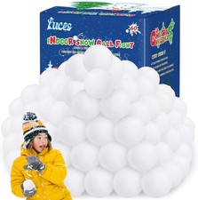 Luces 60 PCS Indoor Snow Balls, Soft Artifical Fake Snow Ball, White Ball Winter