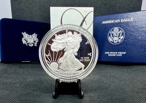 2008-W Proof American Silver Eagle with OGP & COA! 1 Oz .999 Silver!