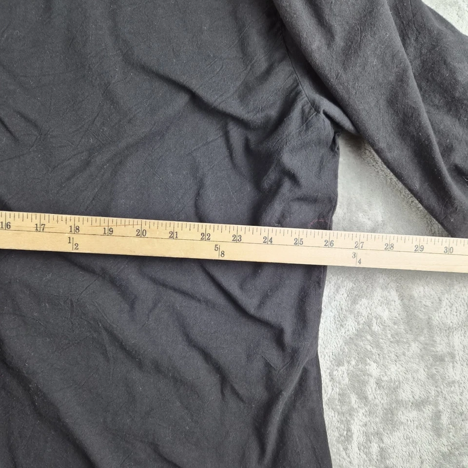 Camisa Scully Hombres XXL Negra Henley Manga Larga Western Pioneer Pullover Ropa de Rancho Foto 3 de 4