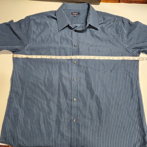 Croft & Barrow Mens XL Striped Button Down Short Sleeve Collared Shirt - Picture 5 of 7
