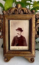 Vtg Antique Rococo Ornate Heavy Resin Easel back picture or mirror frame Italy