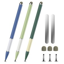 Bopomofo Stylus Pen for Touchscreen,3 PCS 2-in-1 Blue/Light Green/Dark Green