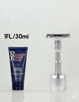 Essential Adjustable Double Sided Safety Razor Stand + Shave Butter 30ml Travel