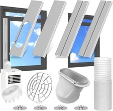 Upgrade Portable Air Conditioner Window Kit with 5.9Inch Exhaust Hose Portable