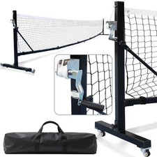 2-in-1 Folding Wheels Pickleball Net   22ft Tournament-Grade, Hand Winch Anti...