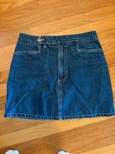 Vintage Canyon River Blues Dark Blue Denim Mini Skirt