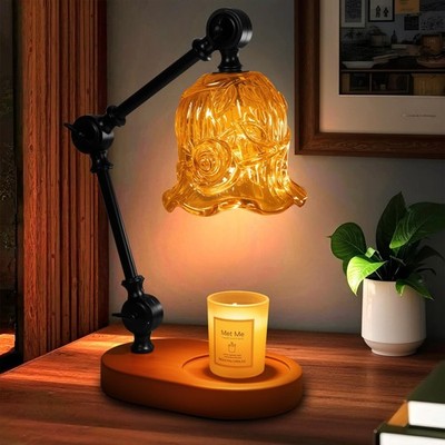 Candle Warmer Lamp, Dimmable Wax Melting Warmer with Adjustable Height, Bedro...