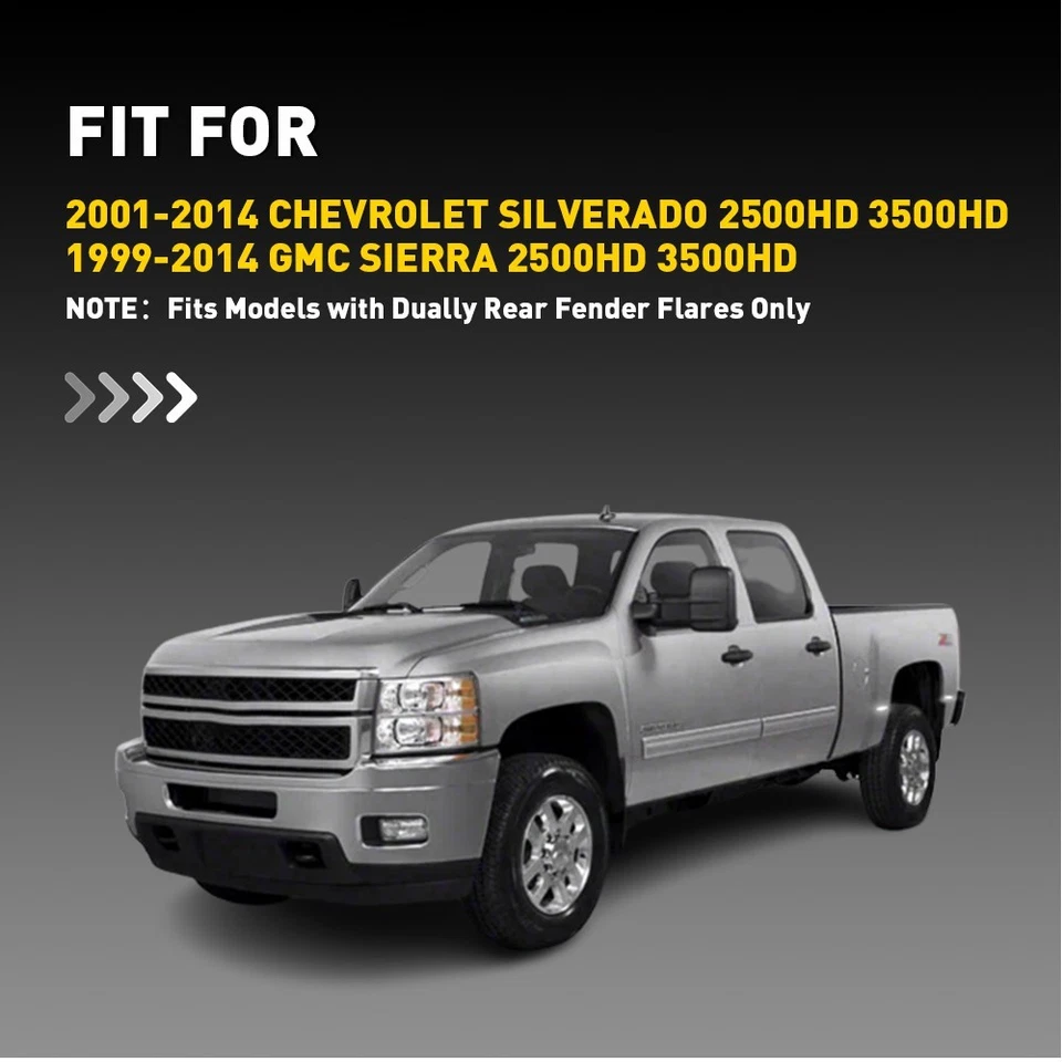 Luz marcadora lateral LED delantera + trasera ahumada para GMC Sierra 2500HD 3500HD 1999-2014 Foto 2 de 4