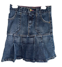 Y2K Vintage Girls Pleated LEVI  s Denim Skirt Sz M