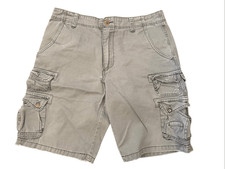 Plugg men's size 34 100 cotton brown cargo shorts Classic Length