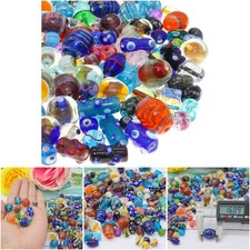 Assorted Glass Beads Bulk Lampwork Murano Large  Small Colorful