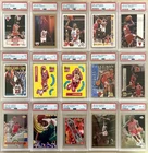 (15) MICHAEL JORDAN PSA 6 7 8 CARD LOT OF 90'S MIXED CARDS FLEER UD TOPPS HOOPS