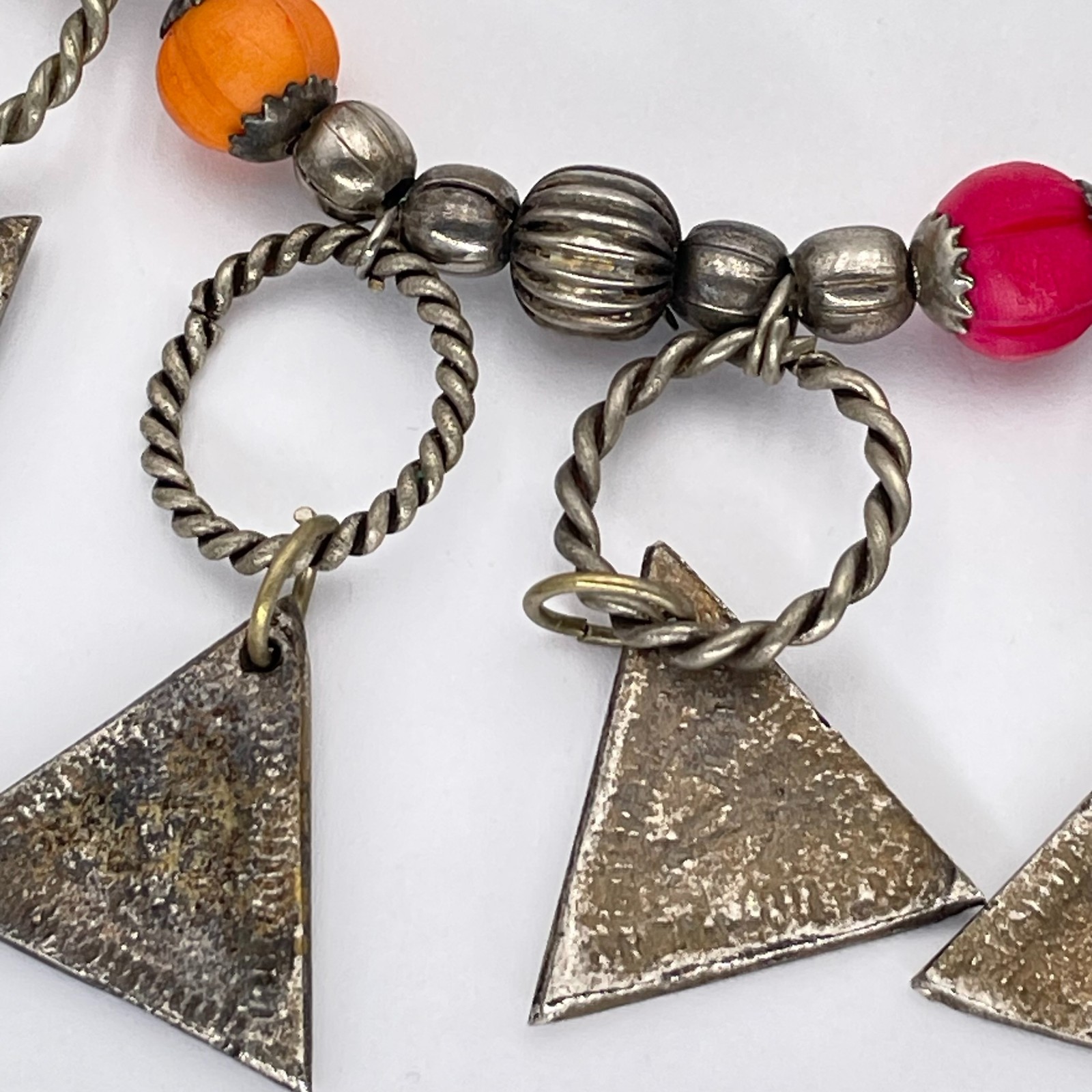 Boho Beaded Statement Bib Necklace Multicolor Res… - image 5