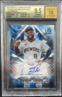 2025 Bowman Chrome Jackson Chourio Sapphire Selections Autographs BGS 9.5 Auto