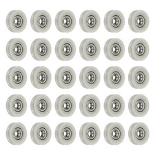 30Pcs 5x23.5x6.8mm 625ZZ Carbon Steel U Groove Bearings POM Guide Pulley, Beige