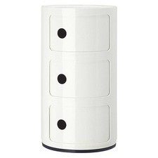 3 Drawers Round Storage Unit Plastic Cabinet for Home Hallway Bathroom Bedroom