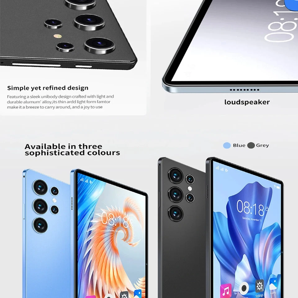 2025 Ultra Slim 10.1'' Android Tablet Octa Core 6GB+128GB Dual 4G LTE WiFi Gift - Image 4 of 4