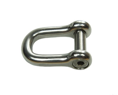 Edelstahl V4A Rund Schäkel, Innensechskant, M12 12mm Rundschäkel gerade rostfrei