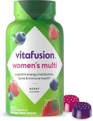 Vitafusion Womens Multivitamin Gummies A,C,D,E,B-6 and B-12 - 150 Count Berry