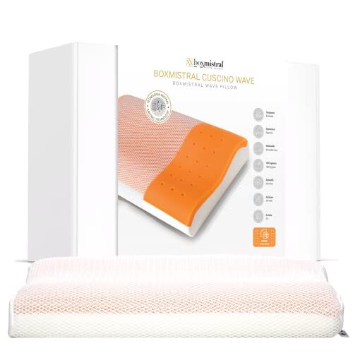 BOX MISTRAL WAVE: cuscino cervicale memory foam, rivestimento traspirante (t4T)