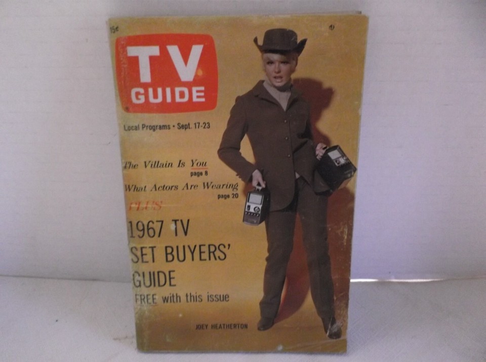 Vintage Local Program TV Guide Joey Heatherton September 1966