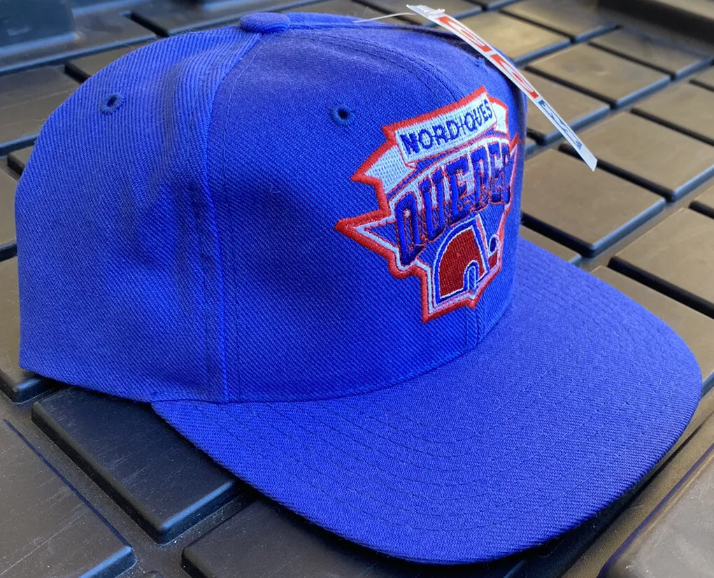 NWT Vintage 90s Quebec Nordiques American Needle CCM Snapback Hat Cap 100% Wool