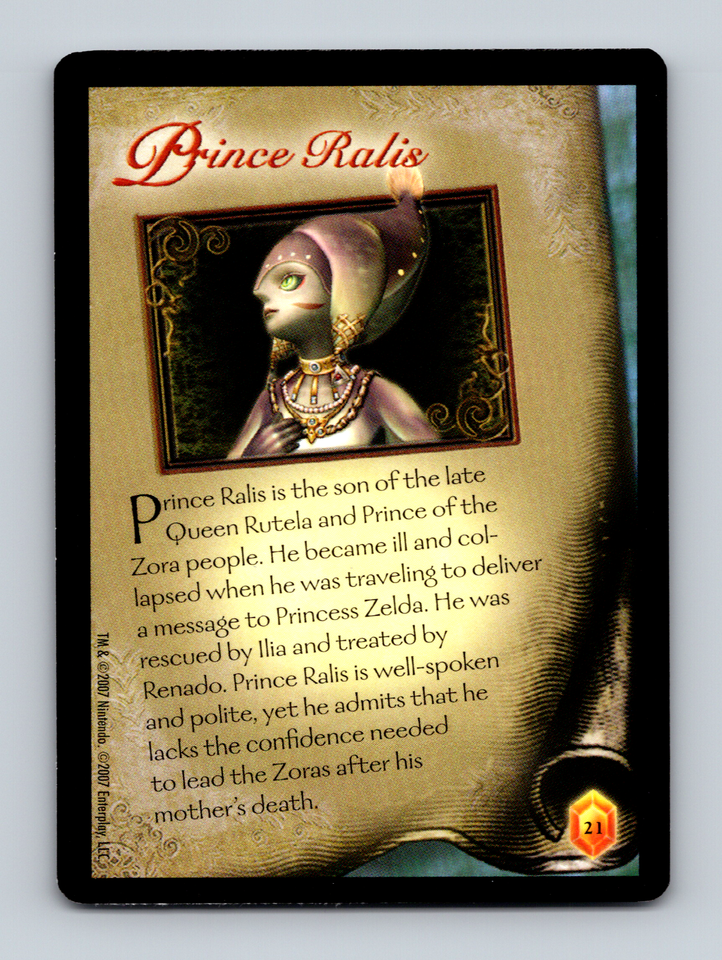 2007 Enterplay The Legend of Zelda: Twilight Princess - PRINCE RALIS ...