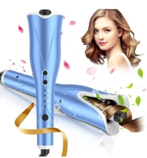 Automatic Curling Iron, Auto Hair Curler with 1" Large Rotating Barrel & Blue