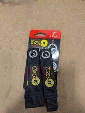 Wrap-It Heavy-Duty Storage Strap 7" 4 per Pack.  Model# 104-10BX Black