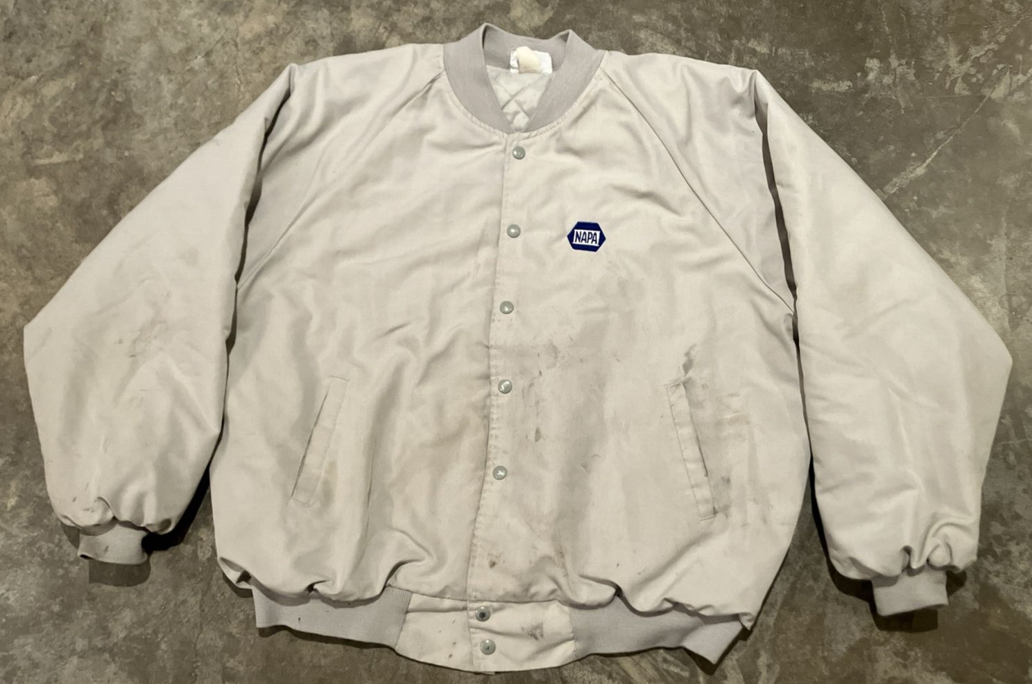 Vintage Napa Auto Parts Hartwell Jacket Mens XXL Gray MADE IN USA Insulated