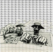 Hunter Thompson Bat Country BLOTTER ART perforated sheet paper psychedelic art