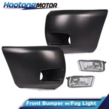 Front Bumper End Caps & Fog Lights Fit For 2007-2013 Chevrolet Silverado 1500