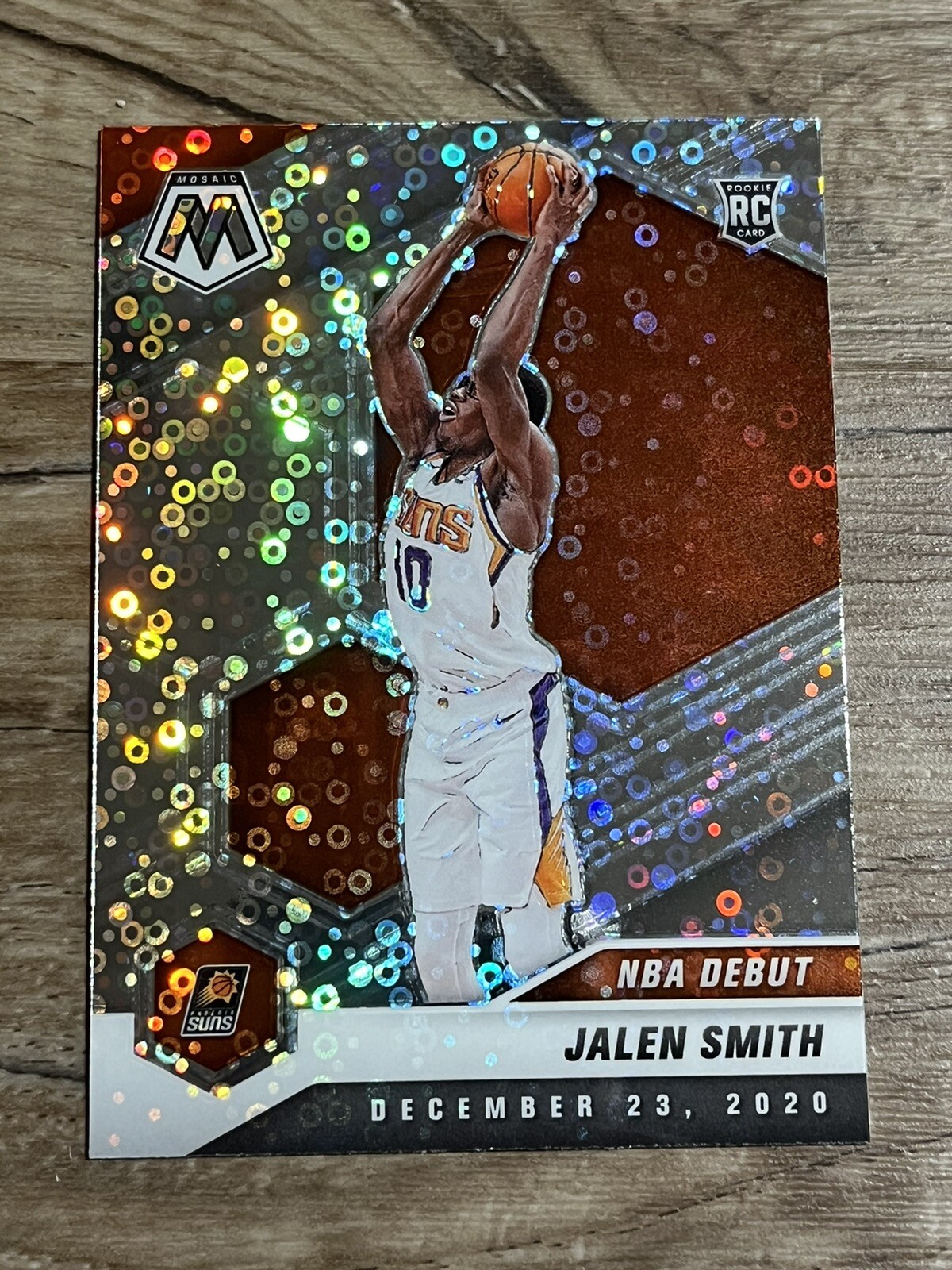 2020-21 Panini Mosaic Jalen Smith Rookie Fast Break Silver Debut RC #275 Suns SP