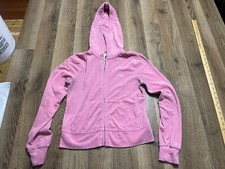 Juicy Couture Hoodie, Girl's Size XS, Pink, Full Zip, Logo, Sweatshirt