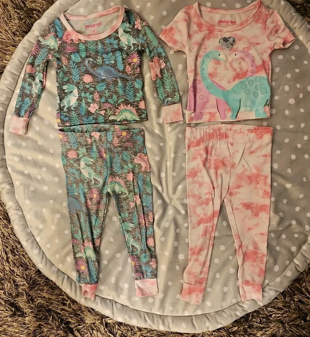 Penelope Mack Girls Dinosaur Bamboo Set Size 12 Months Old