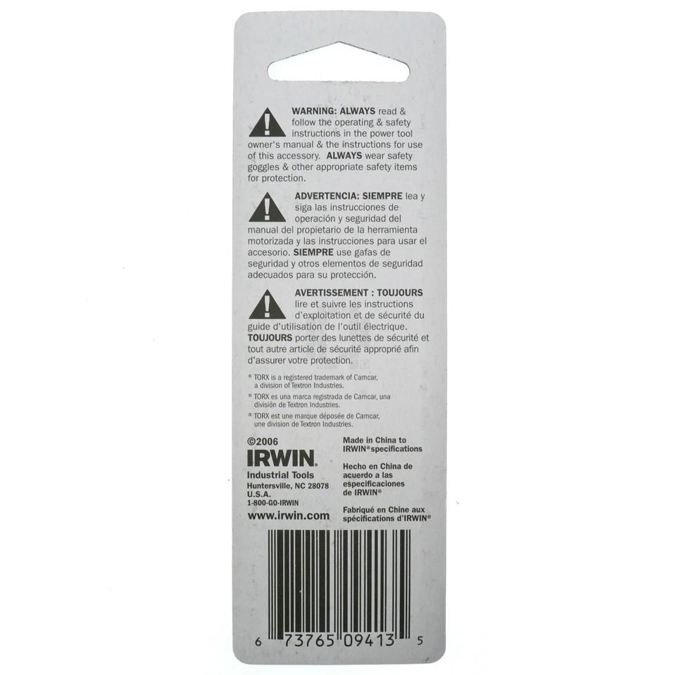 Irwin 3053023 T10 TORX Tamper-Proof Insert Bit, 1" Length - Image 2 of 4