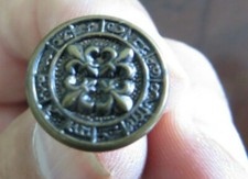 french style zodiac brass designed button rare