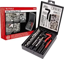 BILITOOLS 5/16-18 inch Thread Repair Kit, HSS Drill Helicoil Inch 