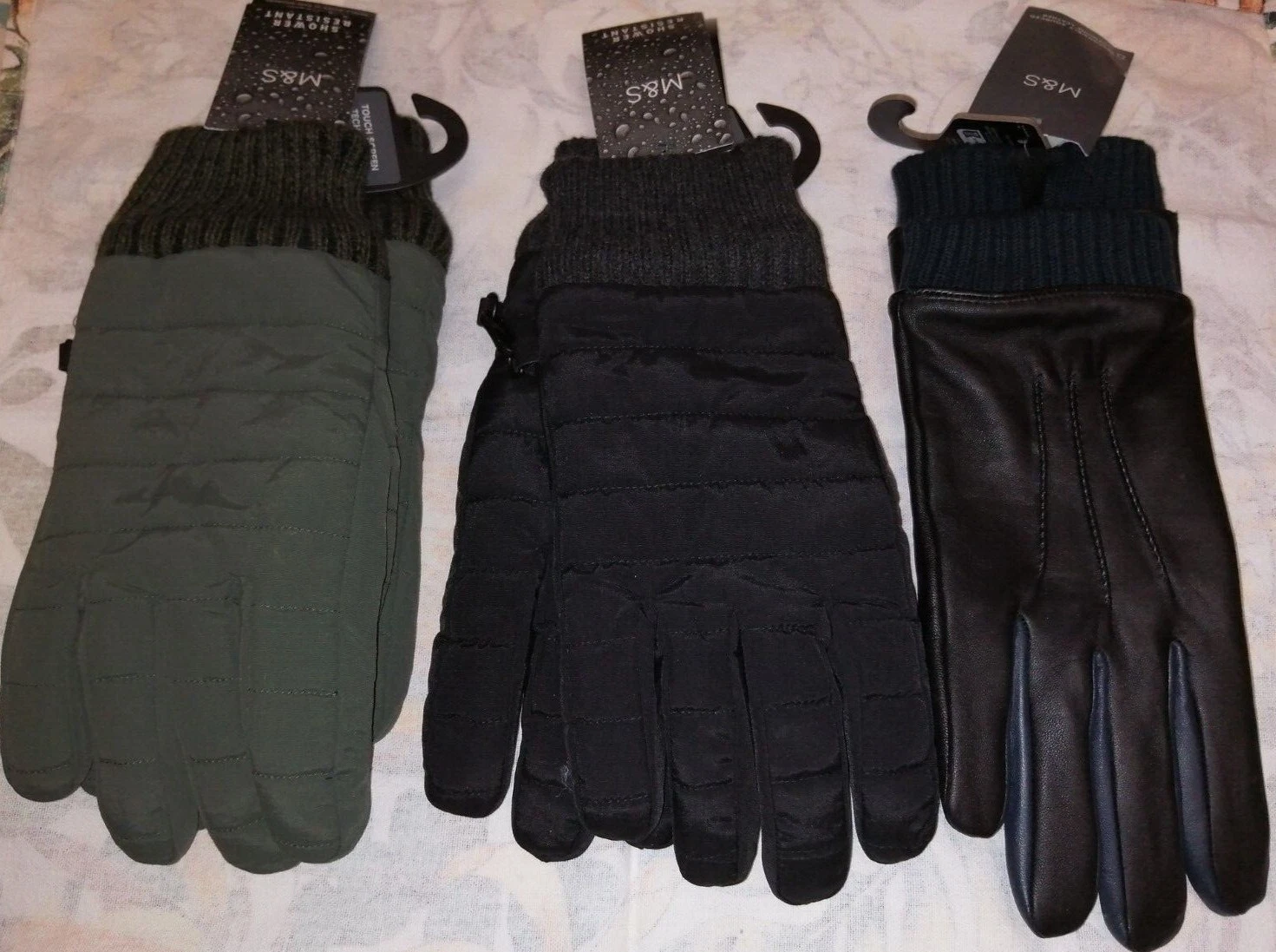 NEW M&S Men's Shower Resistant Gloves & Leather Gloves