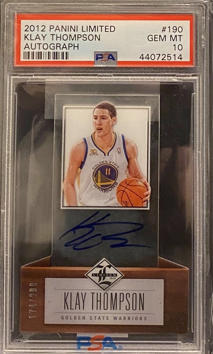 2012 Panini Limited Klay Thompson ##190 Autograph PSA 10 2012 Panini Limited Klay Thompson ##190 Autograph PSA 10