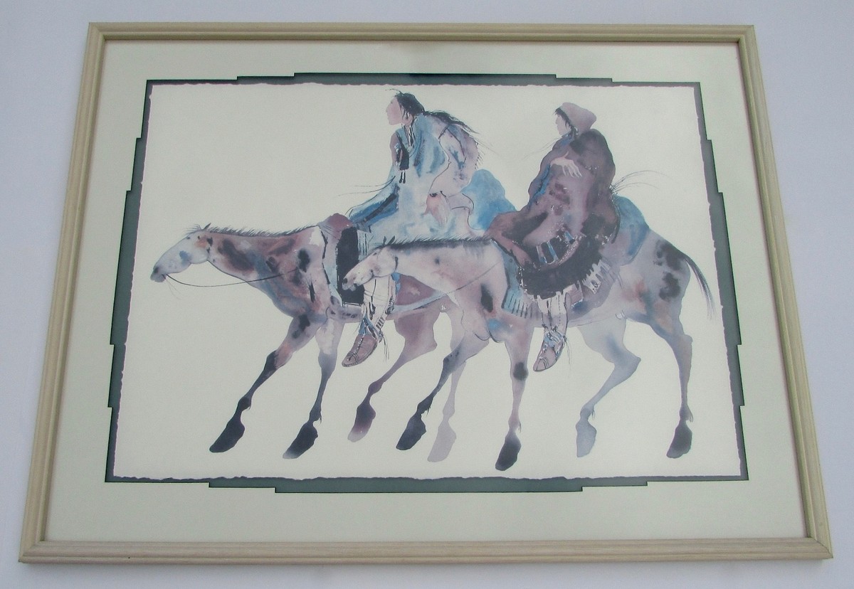 水墨画　Carol Grigg キャロルグリッグ　PAINTED　PONY　額縁 水墨画 Carol Grigg キャロルグリッグ PAINTED PONY 額縁 Carol Grigg