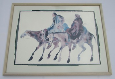Carol Grigg Large Litho Fine Art Print Two Natives on Horses | eBay
