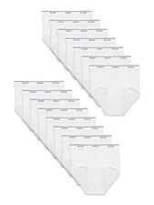 Fruit of the Loom Men's White Briefs, EverSoft Breathable Fabric, 100% Cotton